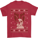 A Funny Christmas Pug Mens T-Shirt 100% Cotton Red