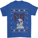 A Funny Christmas Pug Mens T-Shirt 100% Cotton Royal Blue