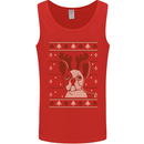 A Funny Christmas Pug Mens Vest Tank Top Red