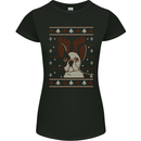 A Funny Christmas Pug Womens Petite Cut T-Shirt Black
