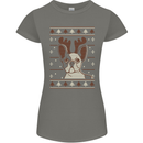 A Funny Christmas Pug Womens Petite Cut T-Shirt Charcoal