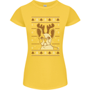 A Funny Christmas Pug Womens Petite Cut T-Shirt Yellow