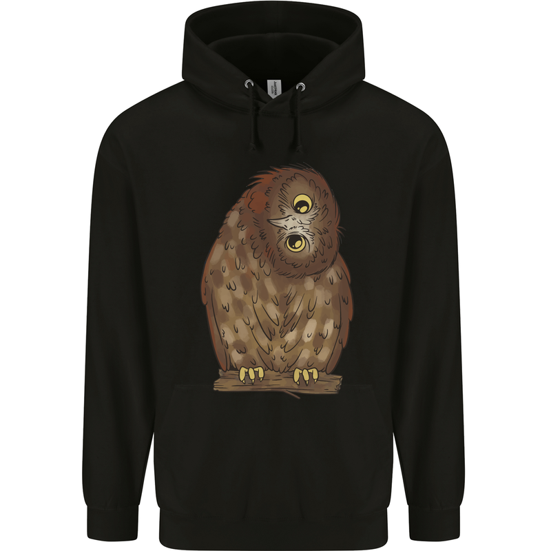 A Funny Owl Childrens Kids Hoodie Black