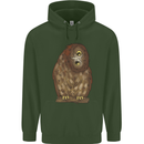 A Funny Owl Childrens Kids Hoodie Forest Green