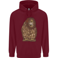 A Funny Owl Childrens Kids Hoodie Maroon