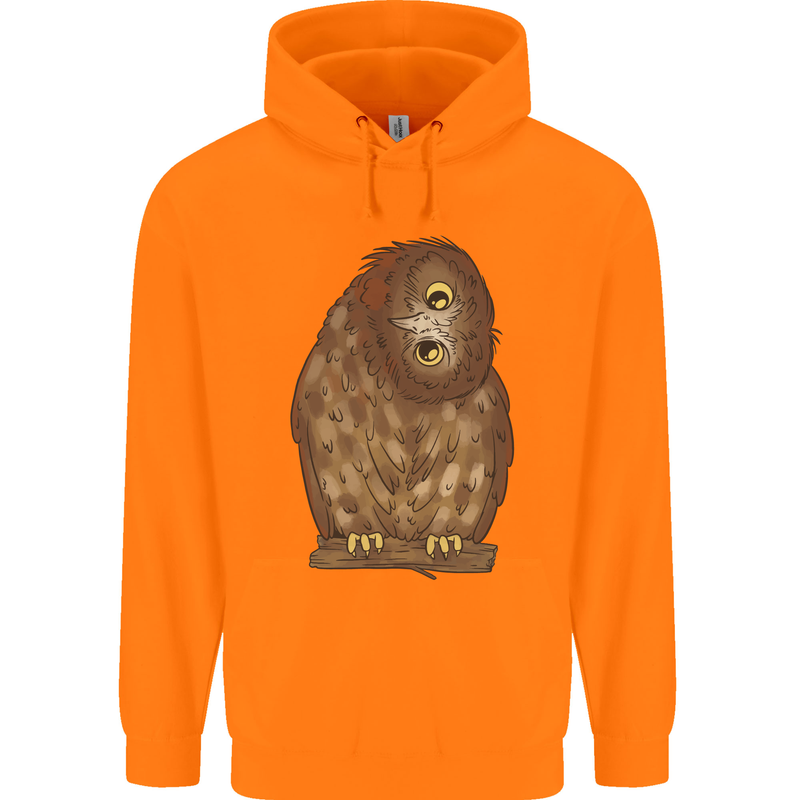 A Funny Owl Childrens Kids Hoodie Orange