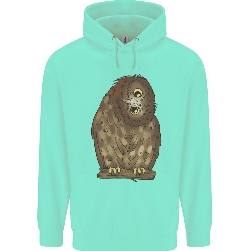 A Funny Owl Childrens Kids Hoodie Peppermint