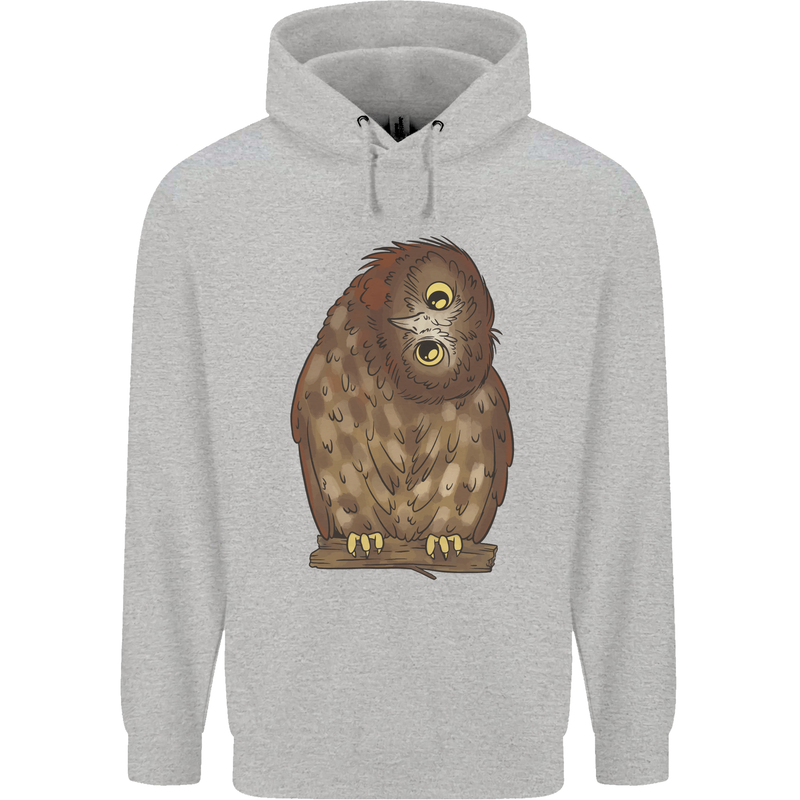 A Funny Owl Childrens Kids Hoodie Sports Grey