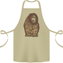 A Funny Owl Cotton Apron 100% Organic Khaki