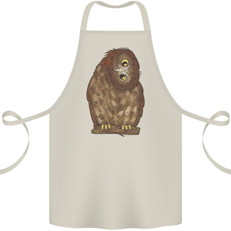 A Funny Owl Cotton Apron 100% Organic Natural