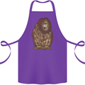 A Funny Owl Cotton Apron 100% Organic Purple