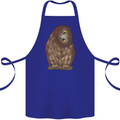A Funny Owl Cotton Apron 100% Organic Royal Blue