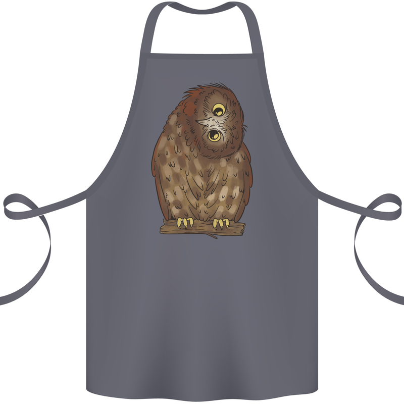 A Funny Owl Cotton Apron 100% Organic Steel