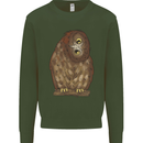 A Funny Owl Kids Sweatshirt Jumper Forest Green