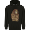 A Funny Owl Mens 80% Cotton Hoodie Black