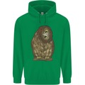A Funny Owl Mens 80% Cotton Hoodie Irish Green