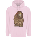 A Funny Owl Mens 80% Cotton Hoodie Light Pink