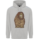 A Funny Owl Mens 80% Cotton Hoodie Sports Grey