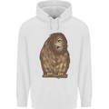 A Funny Owl Mens 80% Cotton Hoodie White