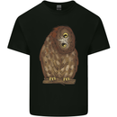 A Funny Owl Mens Cotton T-Shirt Tee Top Black