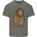 A Funny Owl Mens Cotton T-Shirt Tee Top Charcoal