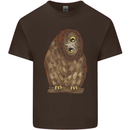 A Funny Owl Mens Cotton T-Shirt Tee Top Dark Chocolate