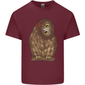 A Funny Owl Mens Cotton T-Shirt Tee Top Maroon