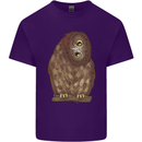 A Funny Owl Mens Cotton T-Shirt Tee Top Purple