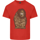 A Funny Owl Mens Cotton T-Shirt Tee Top Red