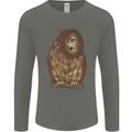 A Funny Owl Mens Long Sleeve T-Shirt Charcoal