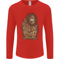 A Funny Owl Mens Long Sleeve T-Shirt Red