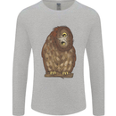 A Funny Owl Mens Long Sleeve T-Shirt Sports Grey