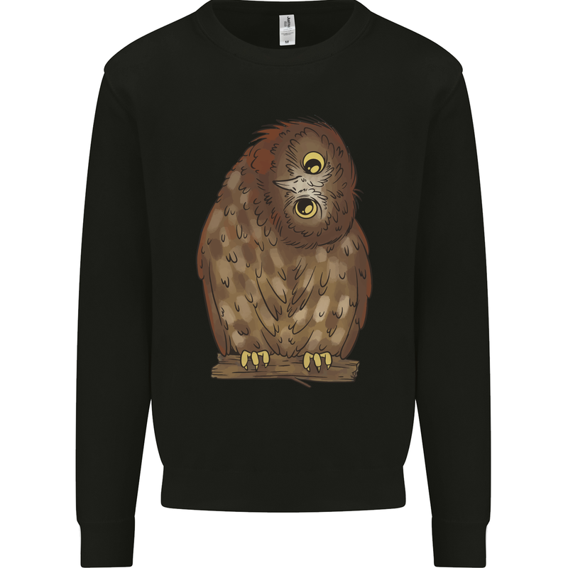 A Funny Owl Mens Sweatshirt Jumper Black