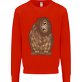 A Funny Owl Mens Sweatshirt Jumper Bright Red