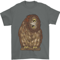 A Funny Owl Mens T-Shirt 100% Cotton Charcoal