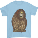 A Funny Owl Mens T-Shirt 100% Cotton Light Blue