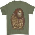 A Funny Owl Mens T-Shirt 100% Cotton Military Green