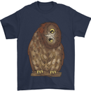 A Funny Owl Mens T-Shirt 100% Cotton Navy Blue