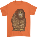 A Funny Owl Mens T-Shirt 100% Cotton Orange