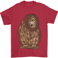 A Funny Owl Mens T-Shirt 100% Cotton Red