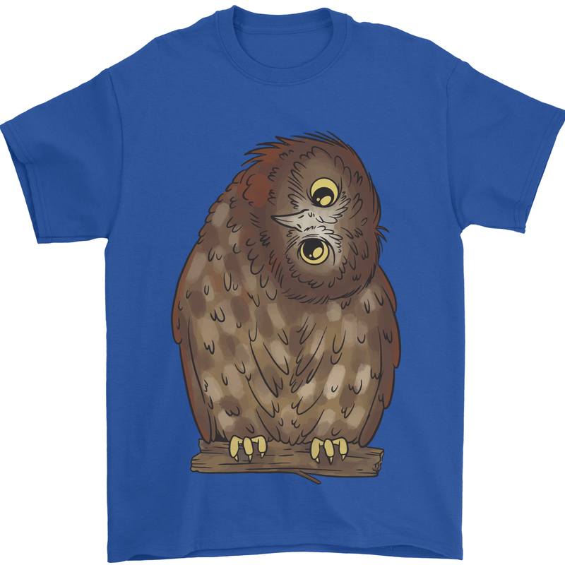 A Funny Owl Mens T-Shirt 100% Cotton Royal Blue