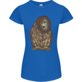 A Funny Owl Womens Petite Cut T-Shirt Royal Blue