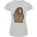 A Funny Owl Womens Petite Cut T-Shirt Sports Grey