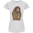 A Funny Owl Womens Petite Cut T-Shirt White