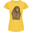 A Funny Owl Womens Petite Cut T-Shirt Yellow