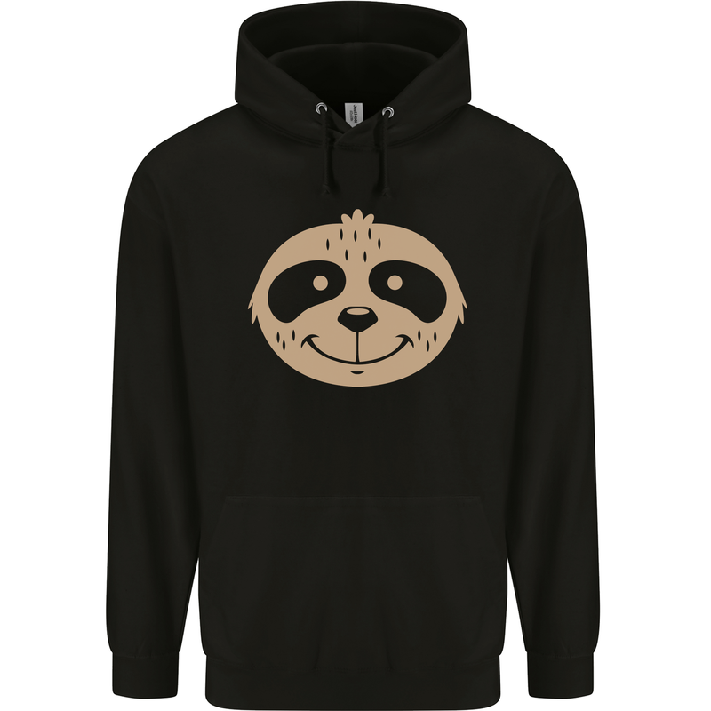 A Funny Sloth Face Childrens Kids Hoodie Black