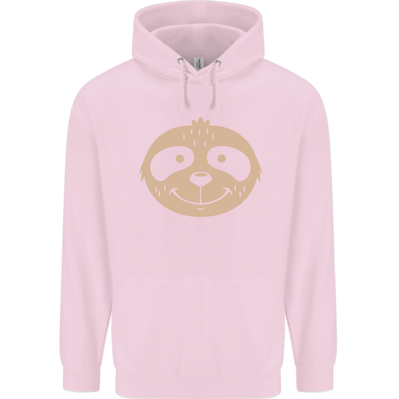 A Funny Sloth Face Childrens Kids Hoodie Light Pink