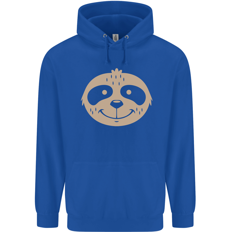 A Funny Sloth Face Childrens Kids Hoodie Royal Blue