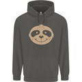 A Funny Sloth Face Childrens Kids Hoodie Storm Grey