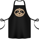 A Funny Sloth Face Cotton Apron 100% Organic Black